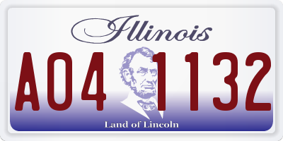 IL license plate A041132