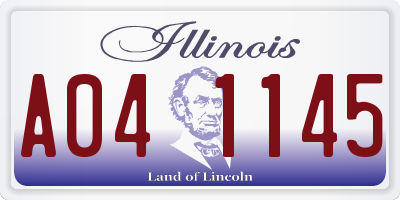 IL license plate A041145