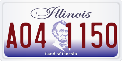 IL license plate A041150