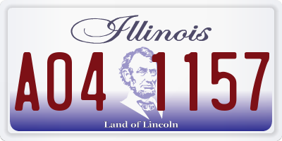IL license plate A041157