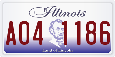 IL license plate A041186