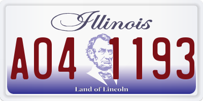 IL license plate A041193