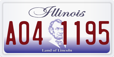 IL license plate A041195