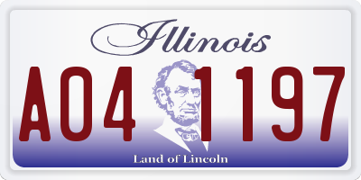 IL license plate A041197