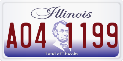 IL license plate A041199