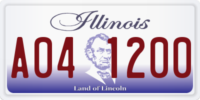 IL license plate A041200