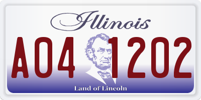 IL license plate A041202