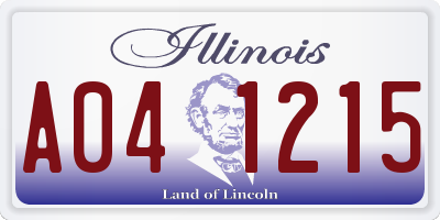 IL license plate A041215