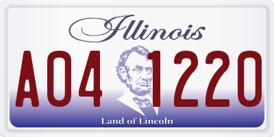 IL license plate A041220