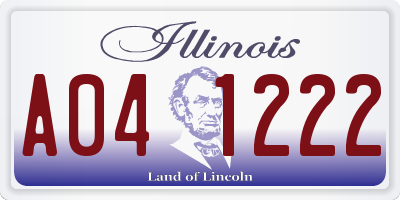 IL license plate A041222