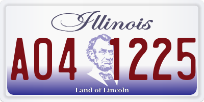 IL license plate A041225