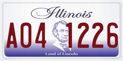 IL license plate A041226