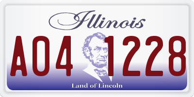 IL license plate A041228