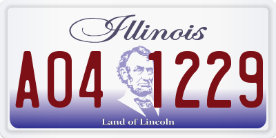 IL license plate A041229