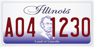 IL license plate A041230