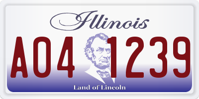 IL license plate A041239