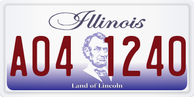 IL license plate A041240