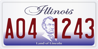 IL license plate A041243