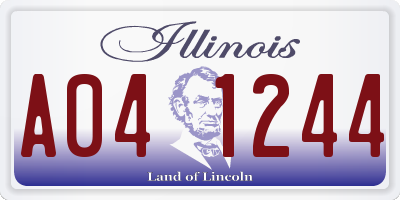IL license plate A041244