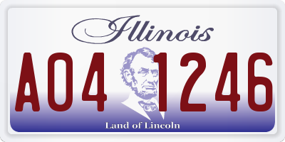 IL license plate A041246