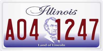 IL license plate A041247