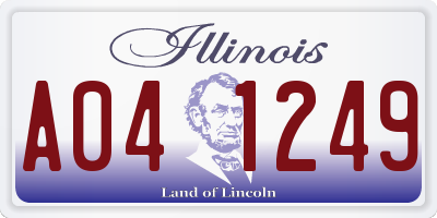 IL license plate A041249