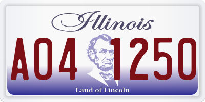 IL license plate A041250