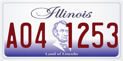 IL license plate A041253