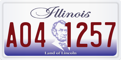 IL license plate A041257