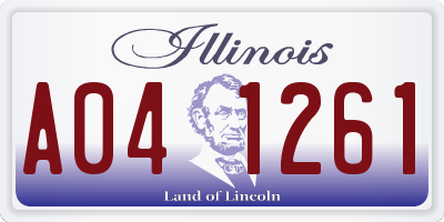 IL license plate A041261