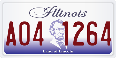 IL license plate A041264