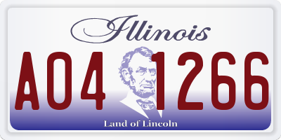 IL license plate A041266