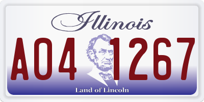 IL license plate A041267