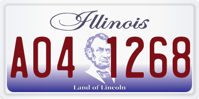 IL license plate A041268