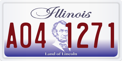 IL license plate A041271