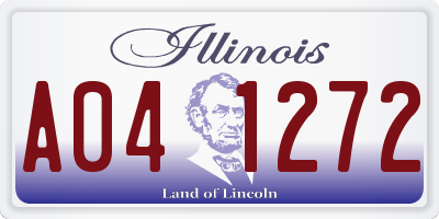 IL license plate A041272