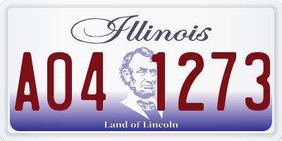IL license plate A041273