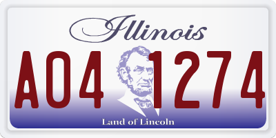 IL license plate A041274