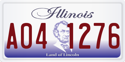 IL license plate A041276