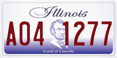IL license plate A041277