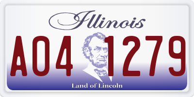 IL license plate A041279