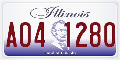 IL license plate A041280