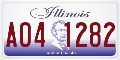 IL license plate A041282