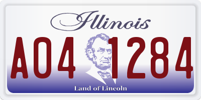 IL license plate A041284
