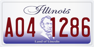 IL license plate A041286