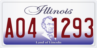 IL license plate A041293