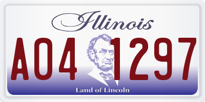 IL license plate A041297