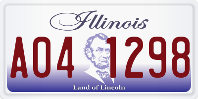 IL license plate A041298