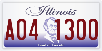 IL license plate A041300