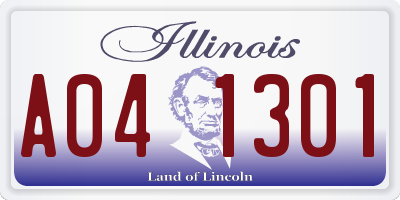 IL license plate A041301